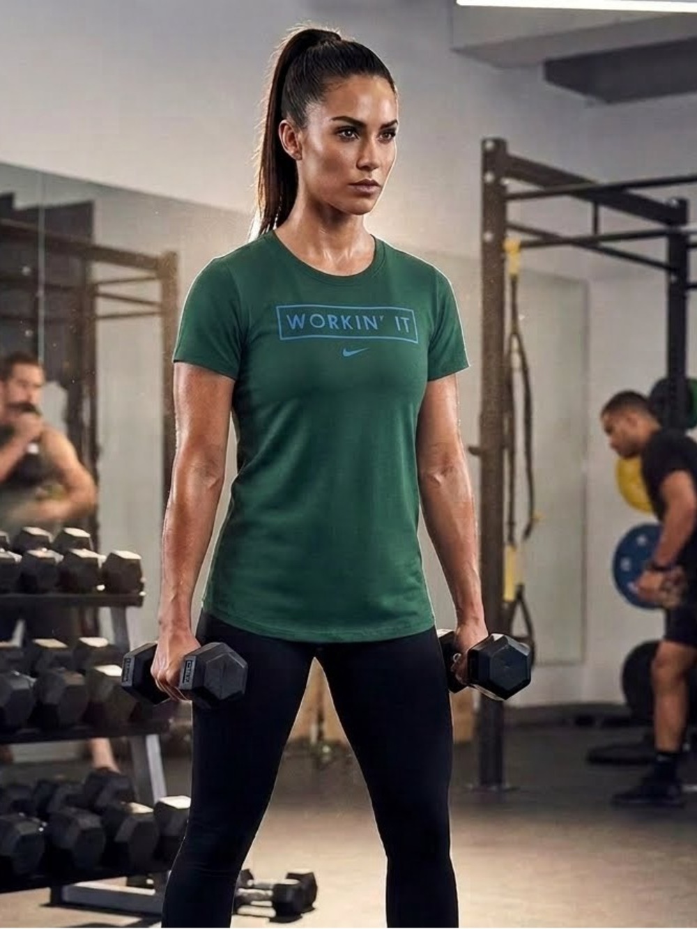 Nike 100% Cotton 'Workin' It' Short-Sleeve T-Shirt in Green Size Medium